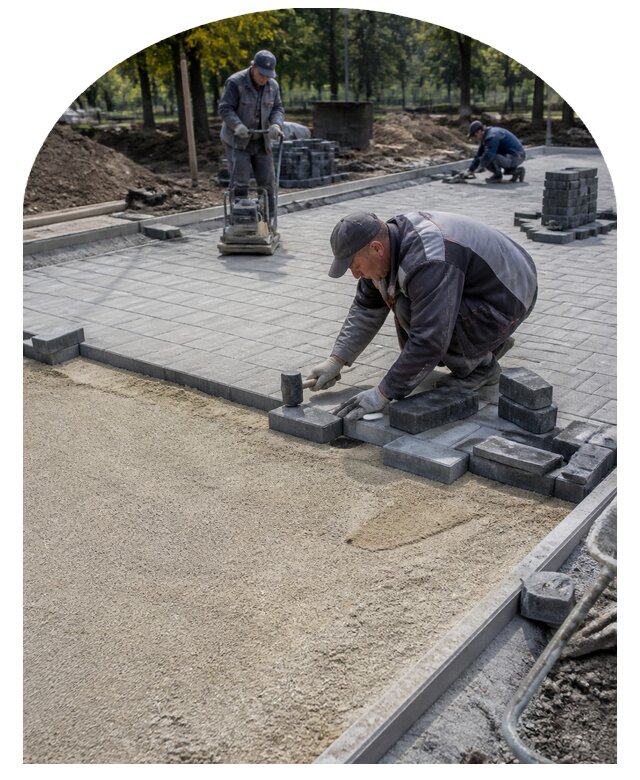 Профессиональная укладка брусчатки для участка в Златоусте